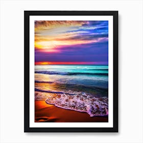 Sunset On The Beach 622 Art Print