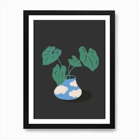 Cloudy Plant Art Print