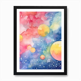 Watercolour Space Celestial 8 Art Print