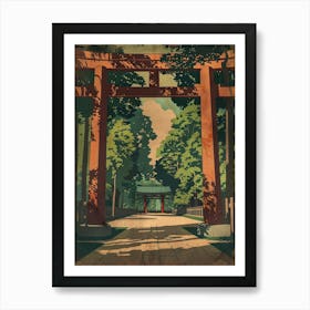 Meiji Shrine Tokyo Japan Mid Century Modern 2 Art Print