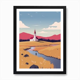 Iceland 1 Travel Illustration Art Print