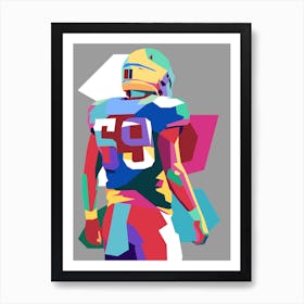 American Football Pop Art 18 Poster