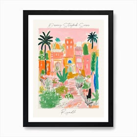 Poster Of Riyadh, Dreamy Storybook Illustration 2 Art Print