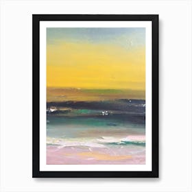 Fistral Beach, Cornwall Bright Abstract Art Print