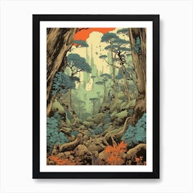 Yakushima Island, Japan Vintage Travel Art 3 Art Print