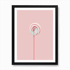 Candy Cane Lollipop Candy Sweetie Simplicity Flower Art Print