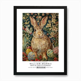 William Morris Easter Rabbits Textile 3 Art Print