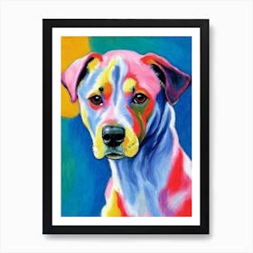 American Hairless Terrier 2 Fauvist Style Dog Art Print