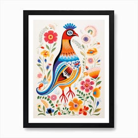 Scandinavian Bird Illustration Partridge 2 Art Print