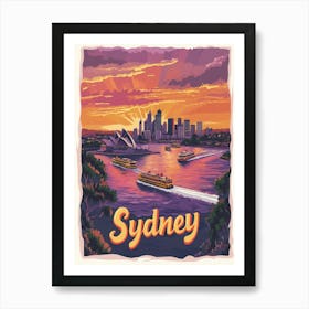 Aihrgdesign A Mid Century Modern Travel Poster For Sydney Sho 4c9b829b F0a5 4dc2 88eb 29176f2269af 3 Art Print