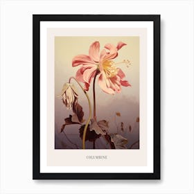 Floral Illustration Columbine 2 Poster Art Print