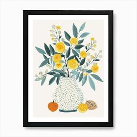 Walnut Tree Flat Illustration 3 Affiche