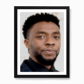 Chadwick Boseman In Style Dots Art Print
