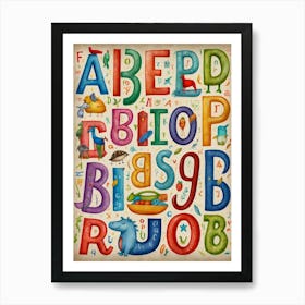 Alphabet Letter A Art Print