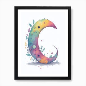 Colorful Letter C Illustration 6 Art Print