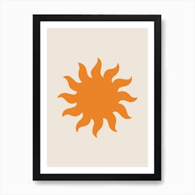 Sole Orange Art Print