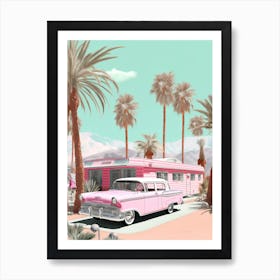Pink Palm Springs Kitsch 8 Art Print