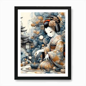 Creativel Geisha Illustration 146 Art Print