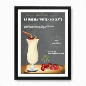 Raspberry White Chocolate Art Print