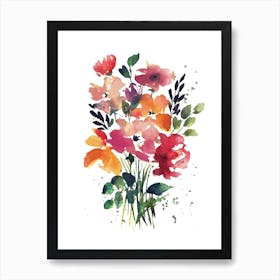 Modern Abstract Flowers Art Print