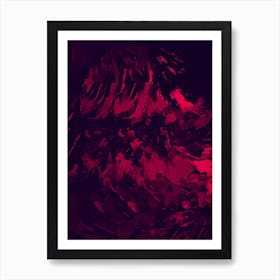 Abstract Red Background Art Print