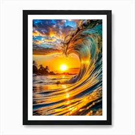 Sunset At The Beach 5 Art Print