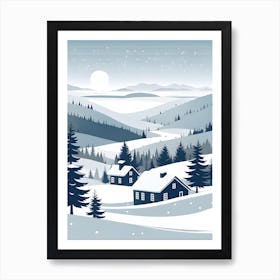 Christmas snow 4 vector art Art Print