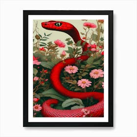 Snake In The Grass Art Print