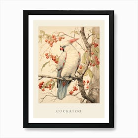 Beatrix Potter Inspired  Animal Watercolour Cockatoo 1 Art Print
