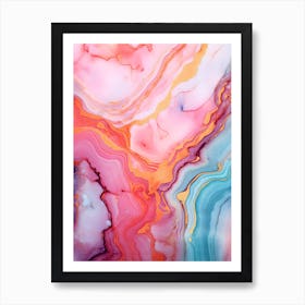 Colorful Marble Art Print