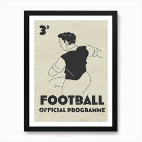 Retro Football Official Programme Art Print