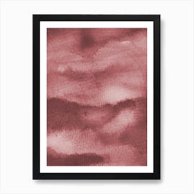 Aquarelle Meets Pencil Peach Clouds Art Print