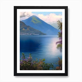 Lake Atitlán Guatemala Soft Colours Tropical Destination Art Print