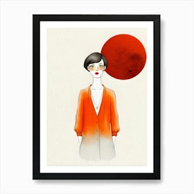 Illustration Of A Woman Art Print