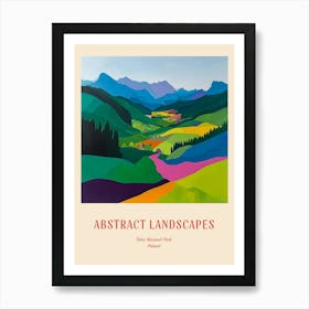 Colourful Abstract Tatra National Park Poland 3 Poster Art Print