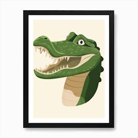 Alligator Head 3 Art Print
