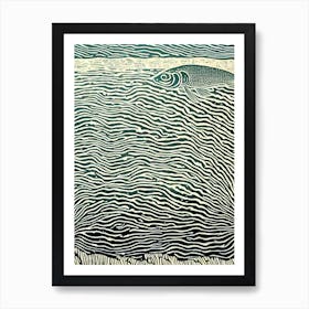 Sea Lice Linocut Art Print
