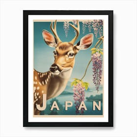 Nara Deer Japan Vintage Travel Poster Poster