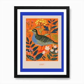 Spring Birds Poster Coot 1 Art Print