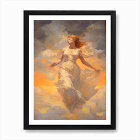 Athena Greek Goddess Painting 2 Art Print