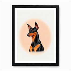 Doberman Pinscher Illustration Dog Art Print