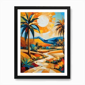 Sunlit Oasis of Gran Canaria Art Print