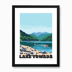 Lake Towada Japan 1 Colourful Travel Poster Art Print