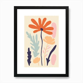 Abstract Floral Print 1 Art Print