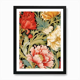 Wallpaper Floral Pattern 15 Art Print