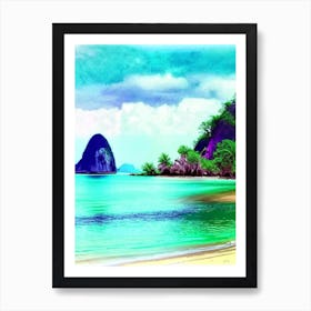 Koh Yao Noi Thailand Soft Colours Tropical Destination Art Print