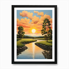 Sunset River 1 Art Print