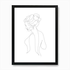 Portrait Of A Woman.Scandinavian wall art 16 Art Print