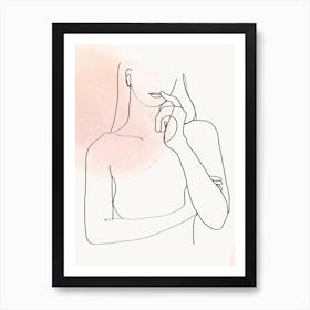 Stained Body Line Art Print Abstract Art Print