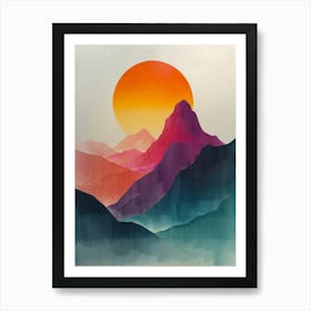 Abstract Of Mountains Art Print